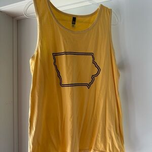 Yellow Graphic Tank Top Iowa